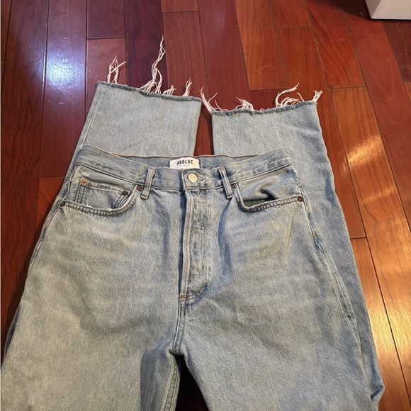 Agolde 90s Pinch Denim Jean Straight Leg Light Wash Size 28 - Picture 6 of 9